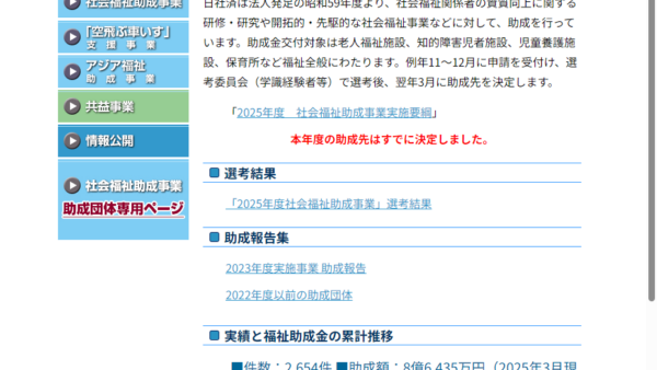 日本社会福祉弘済会 | 社会福祉助成事業